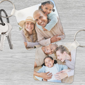 Custom Two Photo Double Sided Keychain