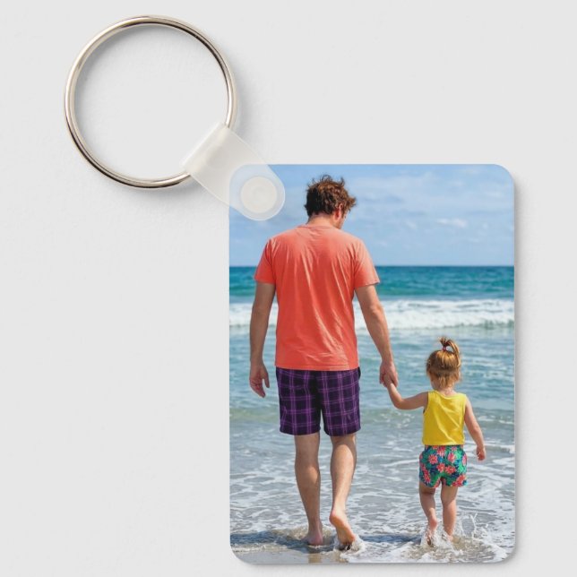 Custom Two Photo Double Sided Keychain (Front)