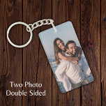 Custom Two Photo |  Double Sided Photo Keychain<br><div class="desc">Custom Two Photo | Double Sided Photo Key Ring</div>