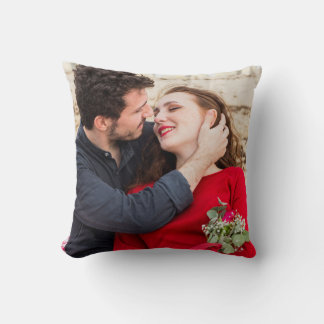 Custom Two-Photo Gift Couples Home Decor gift Throw Pillow