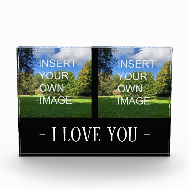 Custom Two Photo I Love You Typography (Front)