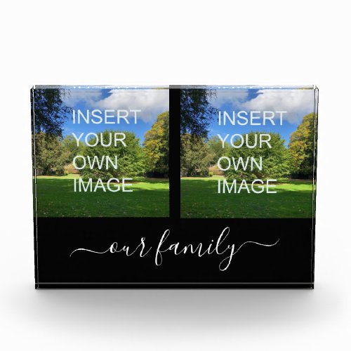 Custom Two Photo Our Family Script