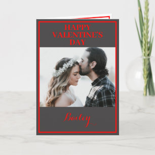 Custom Two Photo Valentine's Day Folded Card