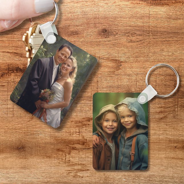 Custom Two Picture Aluminum Double Sided Keychain (Creator Uploaded)