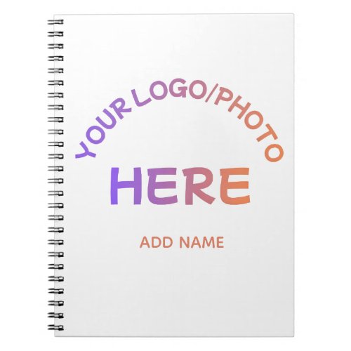 Custom Two-Sided Corporate Logo Name Notebook