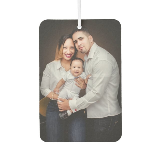 Custom Two-sided Family Photo Personalized Car Air Freshener (Front)