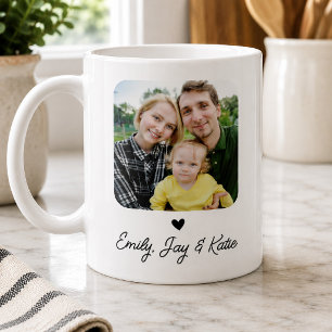 Custom Two Sided Name and Photo Coffee Mug