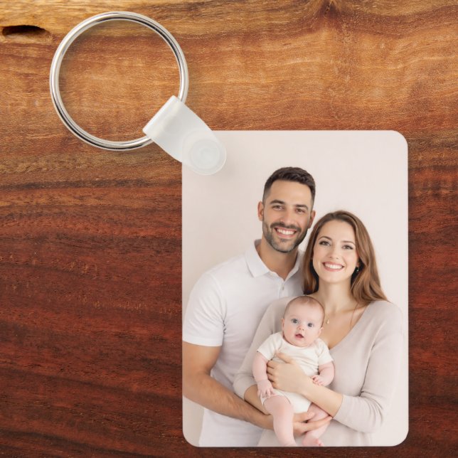 Custom Two-Sided Photo Aluminium Keychain (Front)