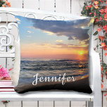 Custom Two-Sided Photo And Text Personalized Throw Pillow<br><div class="desc">Upload photos, add a text and easily create your personalized photo throw pillow. Click CUSTOMIZE to change the text color. You can TRANSFER this DESIGN on other Zazzle products and adjust it to fit most of the Zazzle items. You can also click the CUSTOMIZE button to add, delete or change...</div>