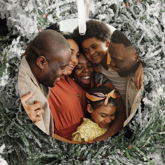 Custom Two Sided Photo Christmas Acrylic Ornament (Creator Uploaded)