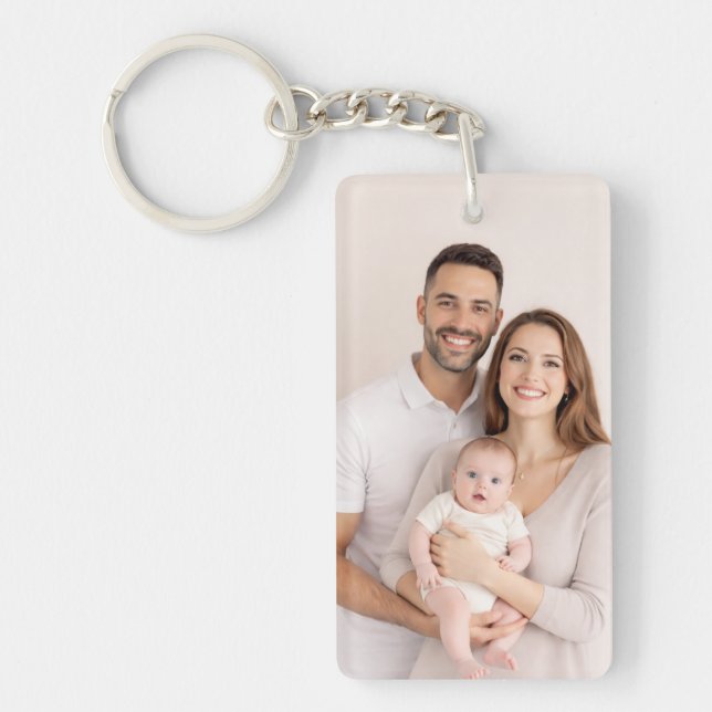 Custom Two-Sided Photo Keychain (Front)