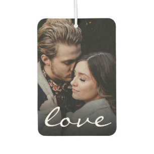 Custom Two Sided Photo Love Script Make it Unique Air Freshener