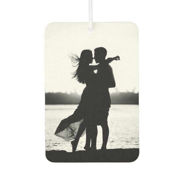 Custom Two Sided Photo Make it Black And White Air Freshener (Front)