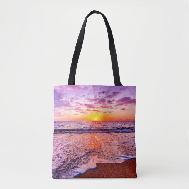 Custom Two-Sided Photo Personalized Template Tote Bag (Front)
