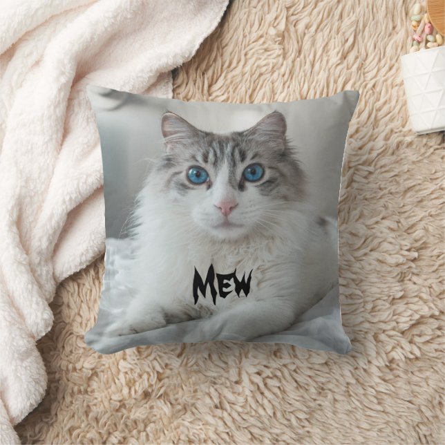 Custom Two-Sided Photo Personalized Throw Pillow (Blanket)