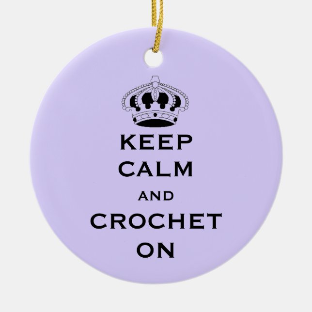 Custom Two-Sides Quote Lavender Porcelain Keepsake Ceramic Ornament (Front)