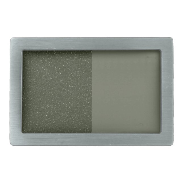 Custom Two-Tone Belt Buckle – Sparkle + Matte Moss (Front)