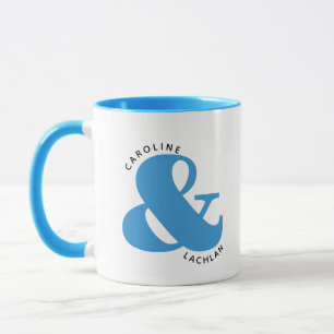 Custom Two Tone Couple Wedding Anniversary Mug