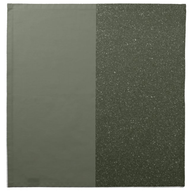 Custom Two-Tone Green Cloth Napkin, Right Noise (Front)