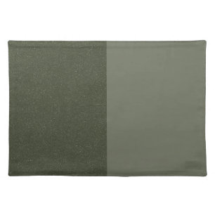 Custom Two-Tone Moss Green Elegant Cloth Placemat