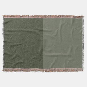 Custom Two-Tone Moss Green Textured Throw Blanket