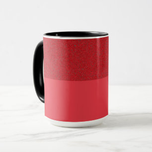 Custom Two-Tone Red Noise Ceramic Mug