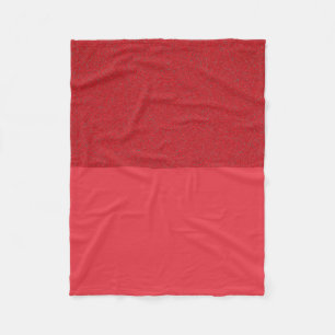Custom Two-Tone Tomato Red Fleece Blanket