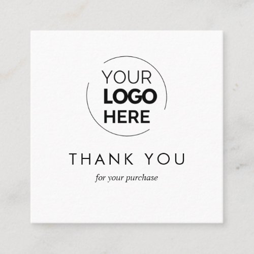 Custom Typography Business Logo QR Code Thank You Discount Card