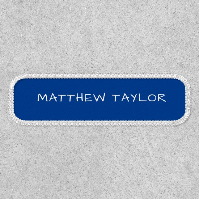 Custom Typography Minimalist Personal Text Style Patch (Front)