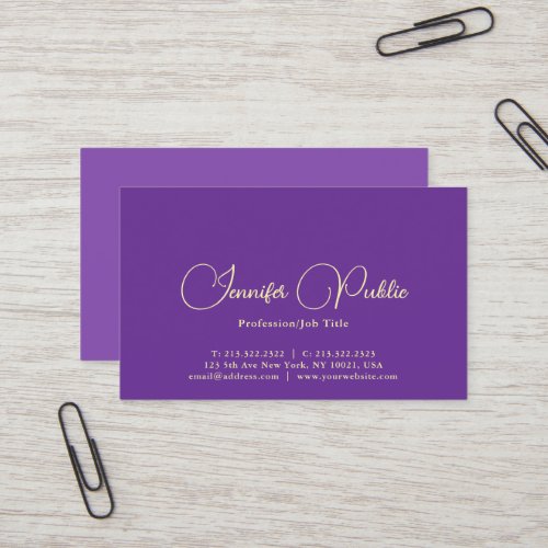 Custom Typography Name Professional Elegant Business Card