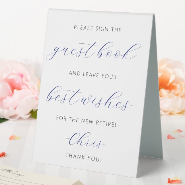 Custom Typography Retirement Guest Book Sign (In SItu (Wedding))