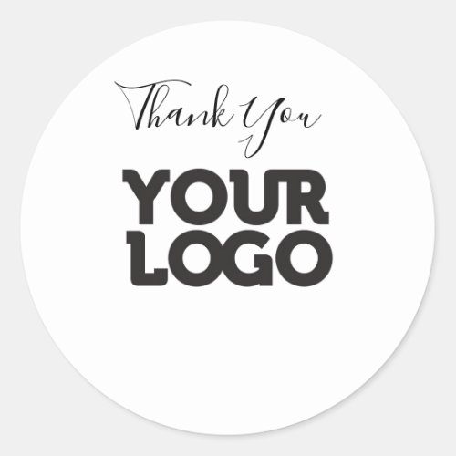 Custom Typography Thank You Classic Round Sticker