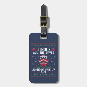 Custom Ugly Christmas Cruise Family Matching Group Luggage Tag