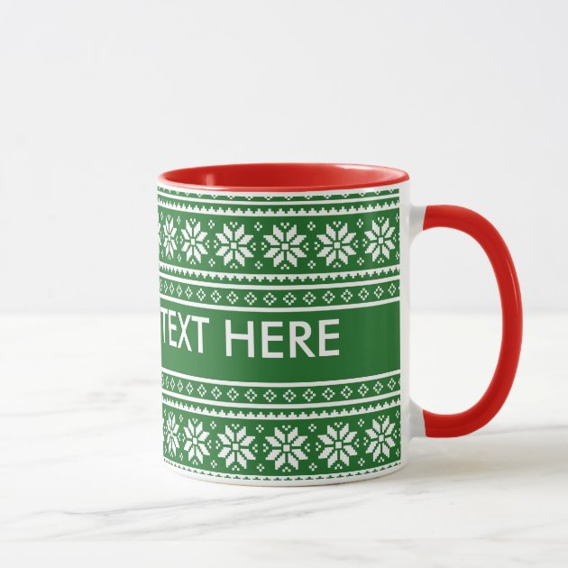 Custom Ugly Christmas Sweater 11oz ringer mugs Zazzle