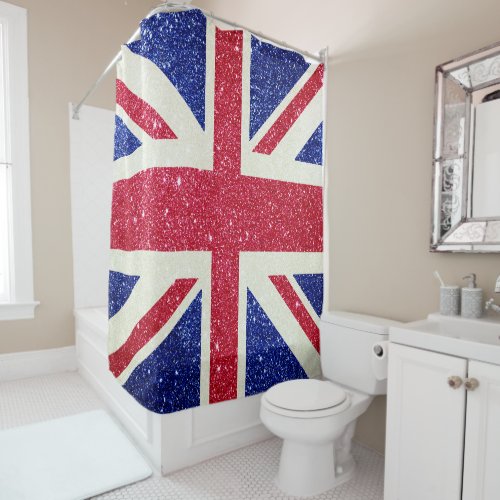 Custom UK British Flag Design Pattern Shower Curtain