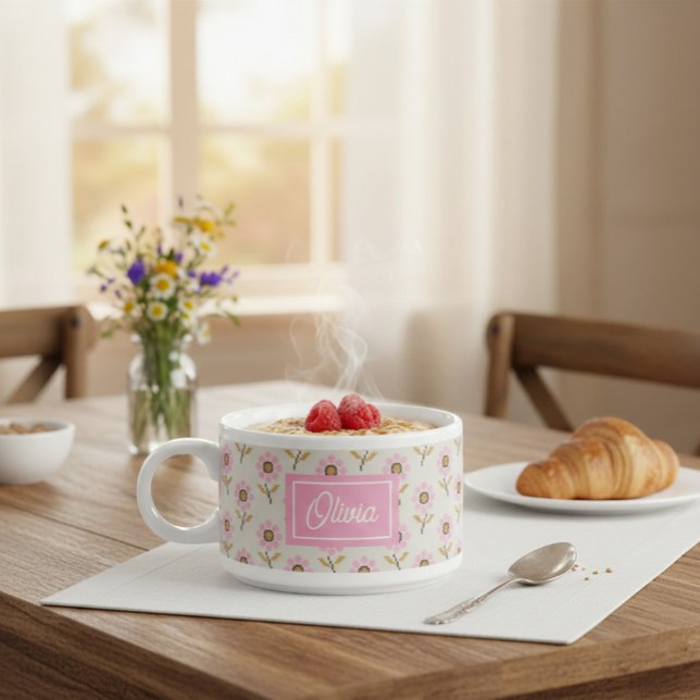 Custom Ukrainian Folk Cross Stitch Floral Pattern Bowl (Creator Uploaded)