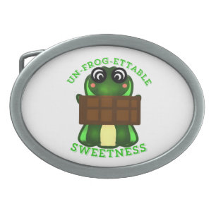 Custom Un-frog-ettable Sweetness Frog Gift Belt Buckle