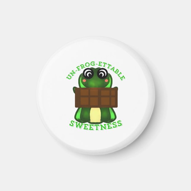 Custom Un-frog-ettable Sweetness Frog Gift Magnet (Front)