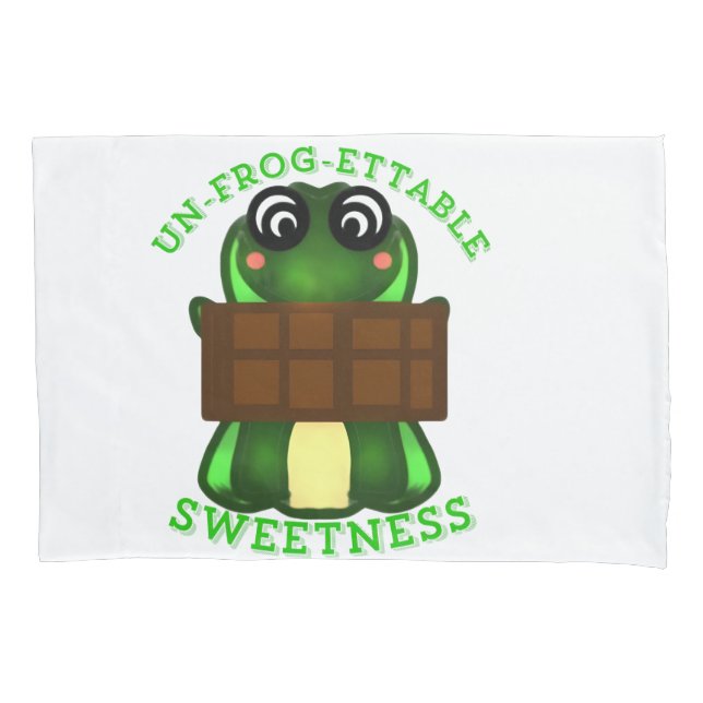 Custom Un-frog-ettable Sweetness Frog Gift Pillow Case (Front)