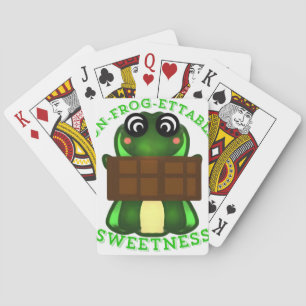 Custom Un-frog-ettable Sweetness Frog Gift Poker Cards