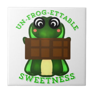 Custom Un-frog-ettable Sweetness Frog Gift T-Shirt Ceramic Tile