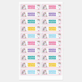 Custom Unicorn Book Labels