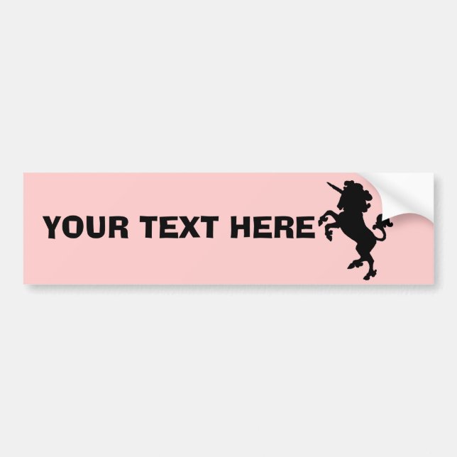 Custom Unicorn Bumper Sticker (Front)
