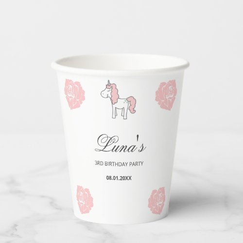 Custom Unicorn Cute Pink Birthday Party 