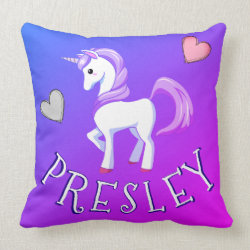 Custom Unicorn Girl Name Pillow Cool Kids Gift!