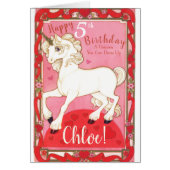 Custom Unicorn Paper Doll Birthday Card (Front)
