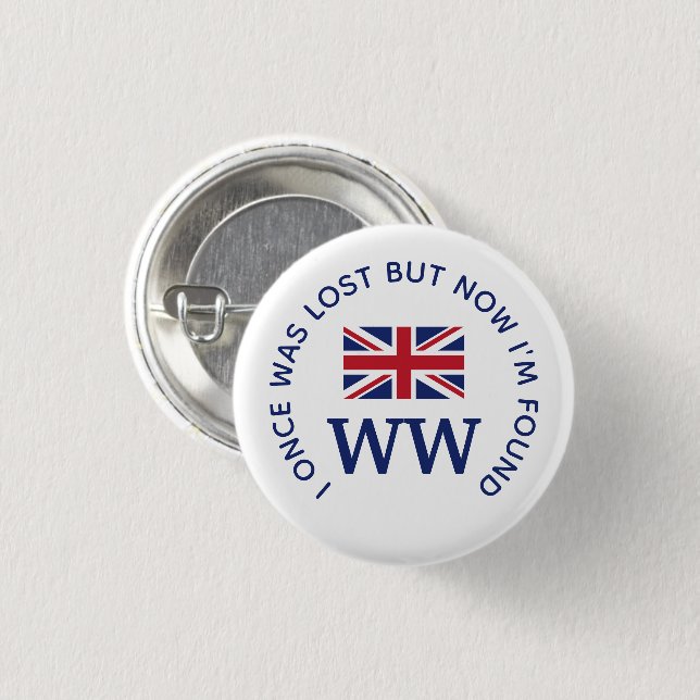 Custom Union Jack MONOGRAM Button (Front & Back)