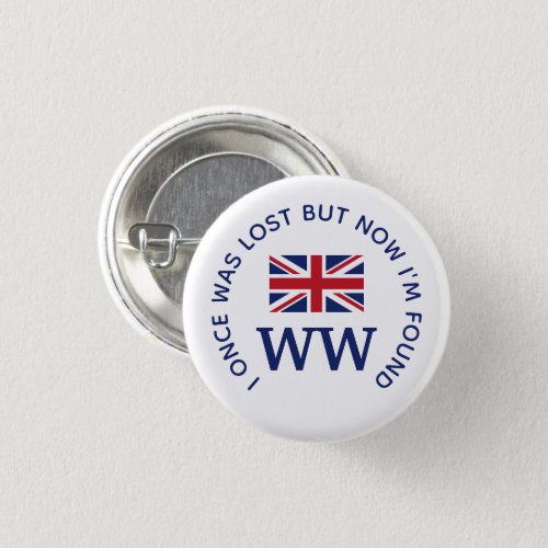 Custom Union Jack MONOGRAM Button