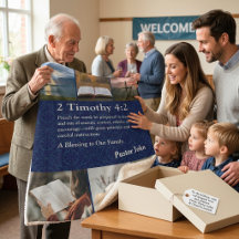 Custom Unique Christmas Gifts for Pastors Blue