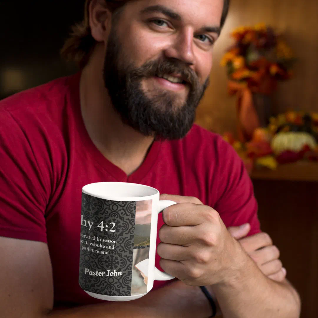 Custom Unique Christmas Gifts for Pastors Gray Mug (Unique Christmas Gifts for Pastors)